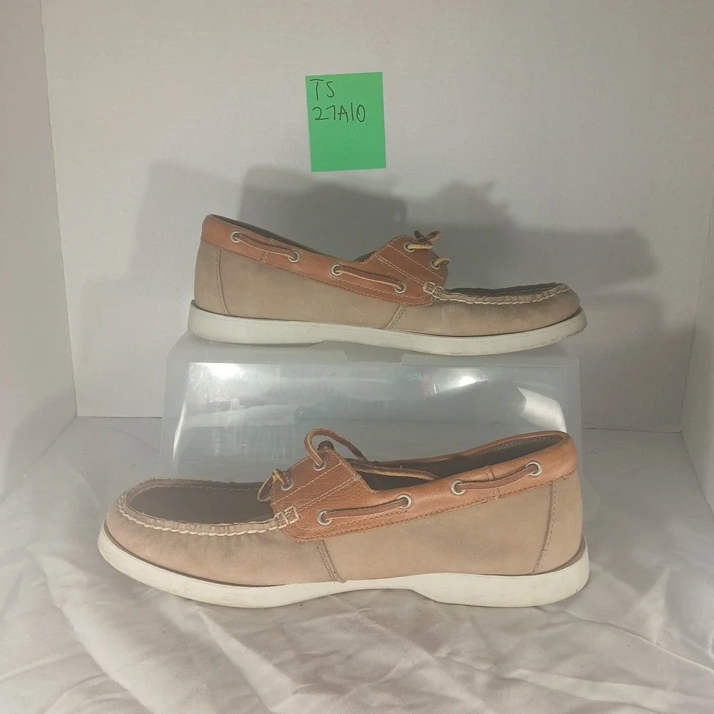 Bass Seafarer‎ 1517-230 Mens Leather Boat Shoes Size 9.5M